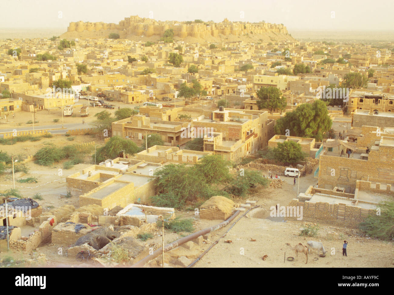 Inde Rajasthan JAISALMER LA VILLE D'OR ET FORT Banque D'Images