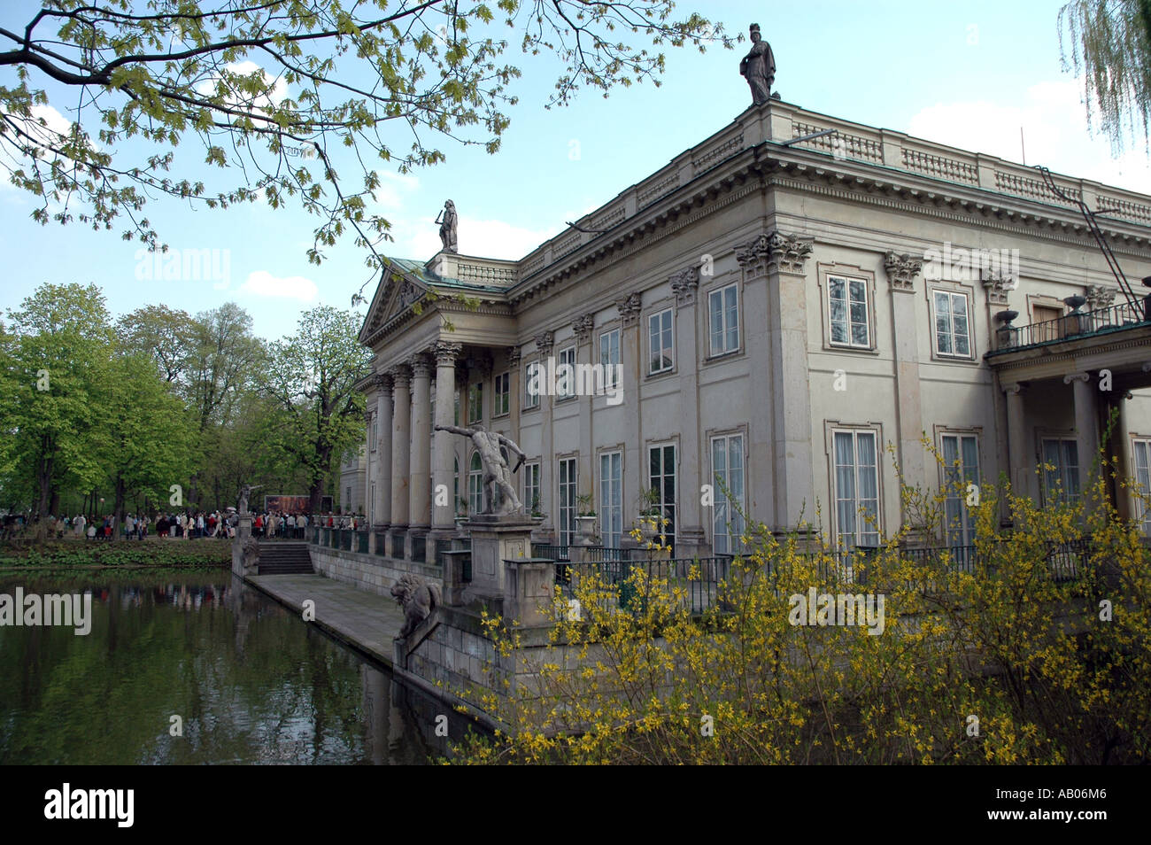 Palais sur l'eau à Royal Parc Lazienki à Varsovie Banque D'Images