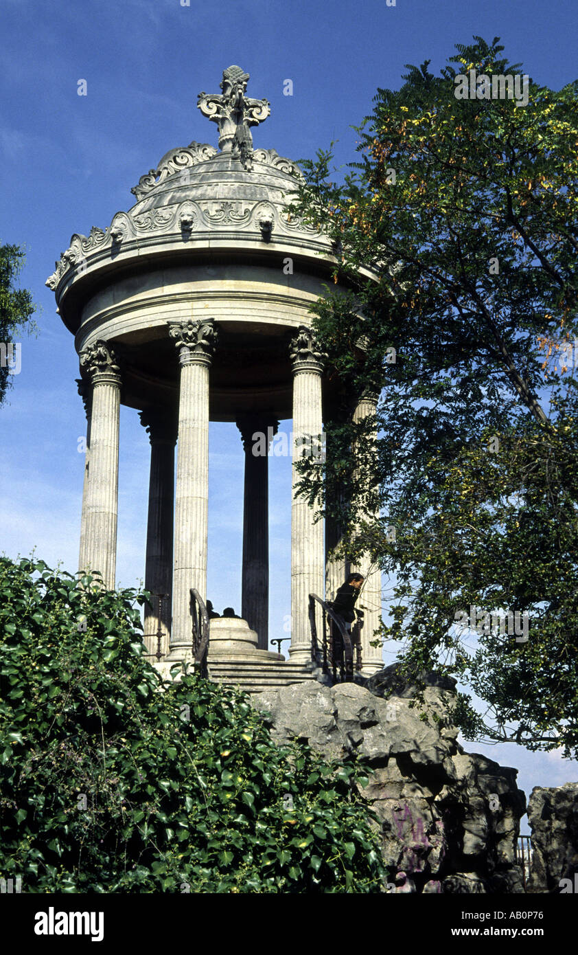 Parc des Buttes Chaumont à Belleville Paris France Banque D'Images