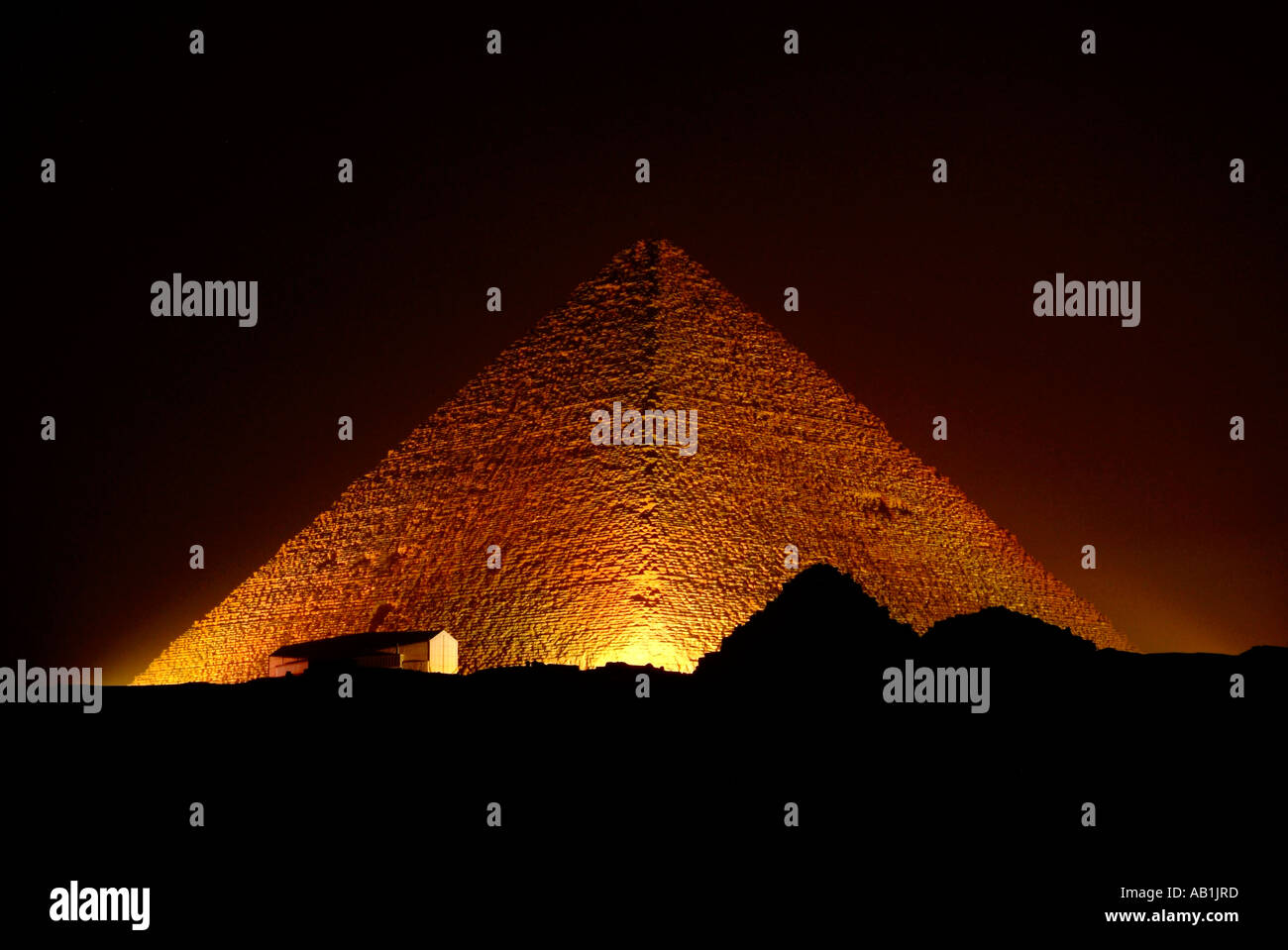 Pyramide,lumière,Le Caire,Egypte, Banque D'Images