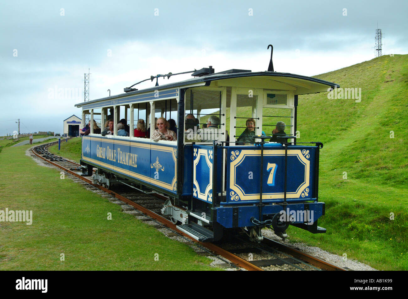 Great Orme Tramway Câble Gwynedd Llandudno North Wales UK Europe Banque D'Images