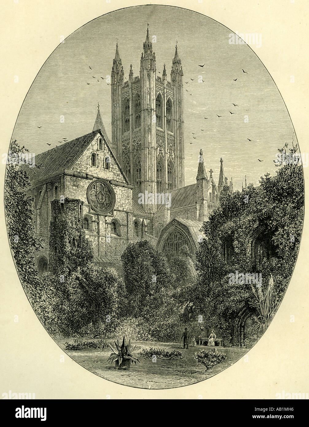 Canterbury UK 19e siècle la tour Harry Bell Banque D'Images