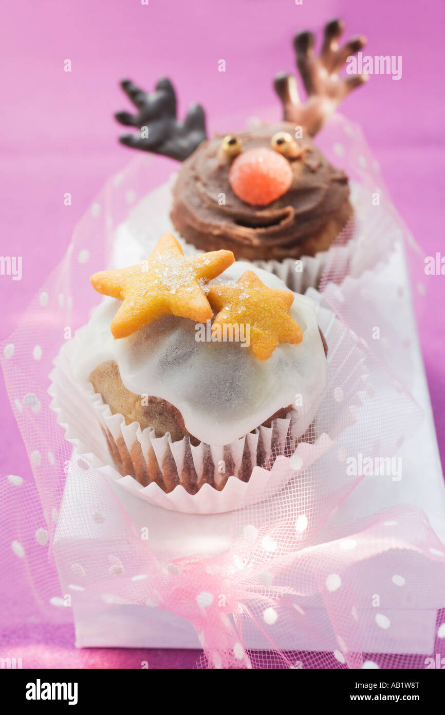 Muffins au chocolat Noël FoodCollection Banque D'Images