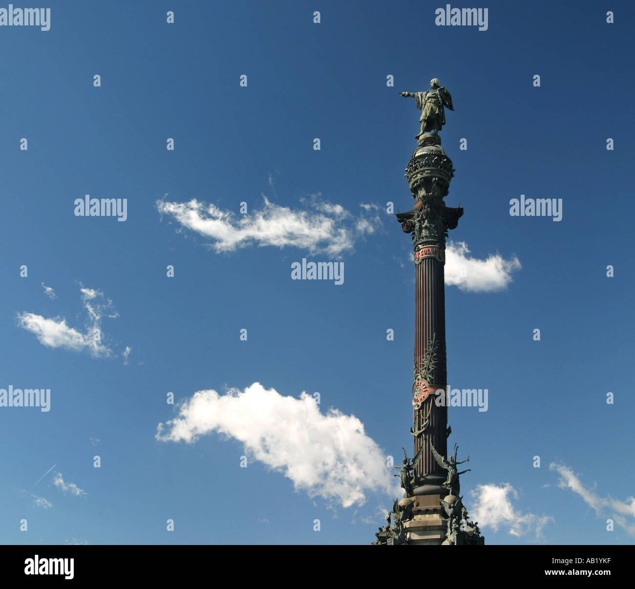 Monument de Christophe Colomb à Barcelone Banque D'Images