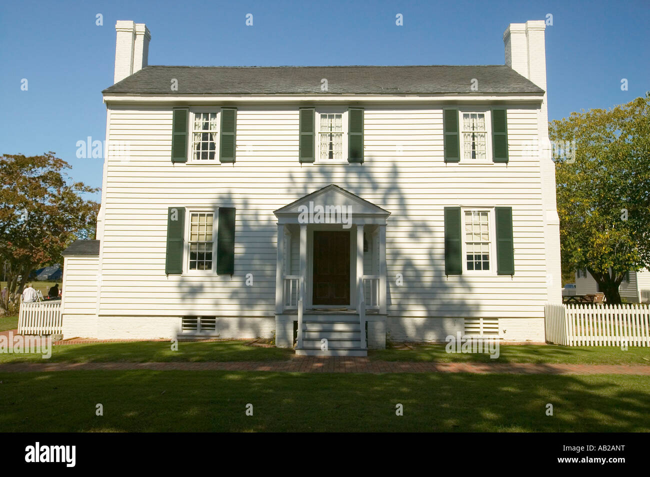 Circa 1769 Plantation du bornier près de Yorktown en Virginie dans le cadre du 225e anniversaire de la victoire de Yorktown une reenactm Banque D'Images