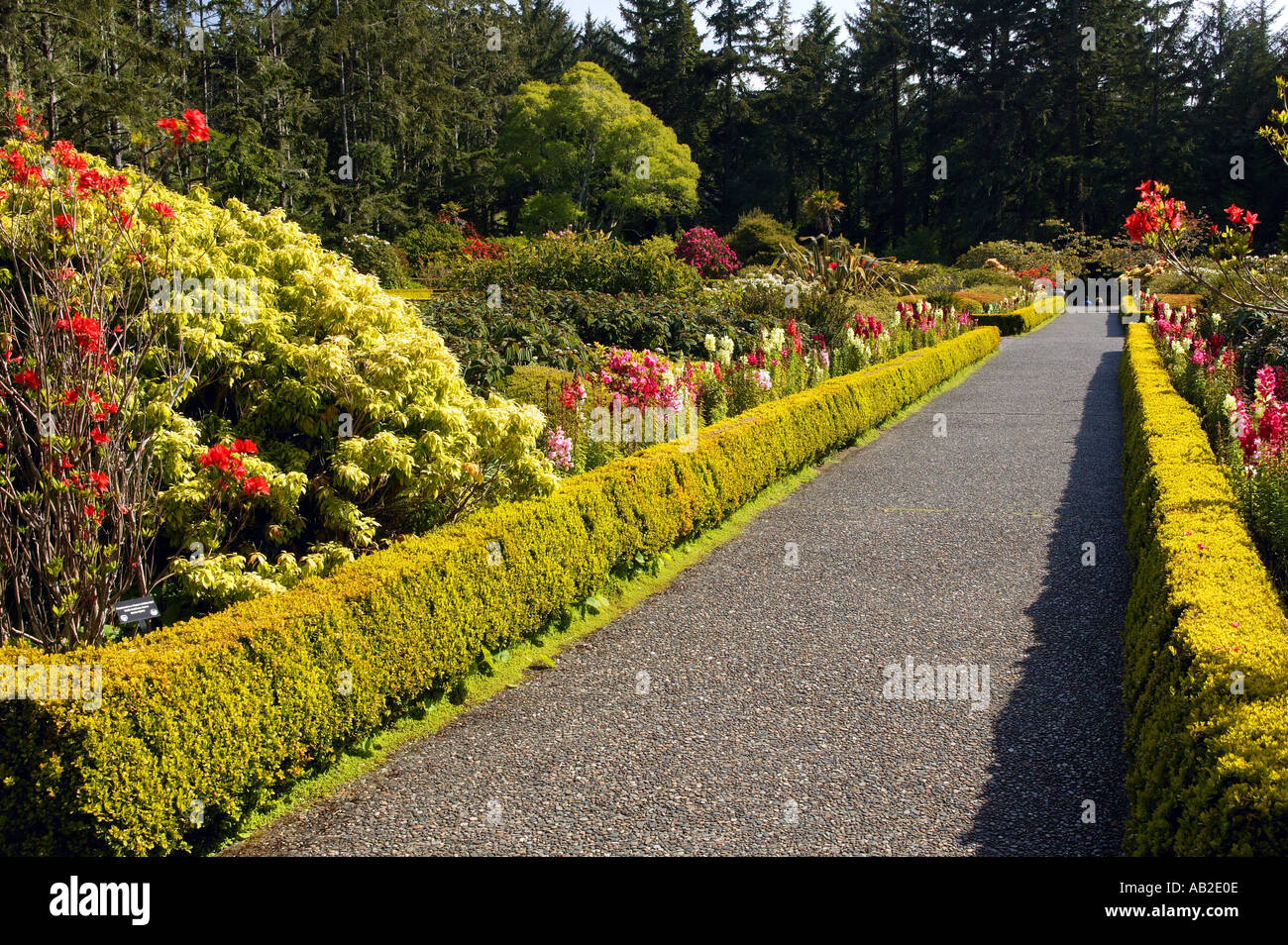 Jardins de Shore Acres State Park Cape Arago Oregon Banque D'Images