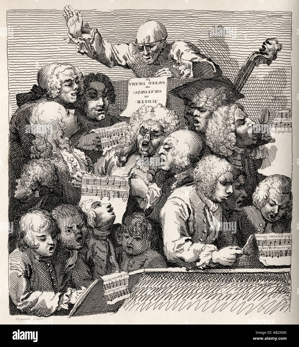 Le Chorus. De la photo originale de Hogarth Banque D'Images