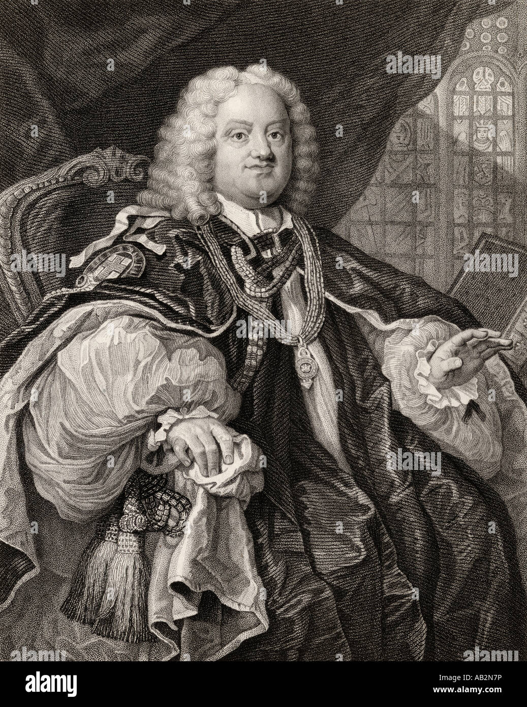 Benjamin Hoadly, 1676 - 1761. Ecclésiastiques anglais et évêque de Winchester. Banque D'Images