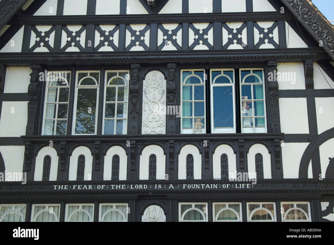 Habitation de style médiévale-, vu de fortifications de Chester. Banque D'Images