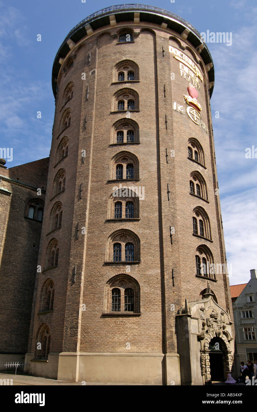 La tour ronde de Copenhague au Danemark. Banque D'Images