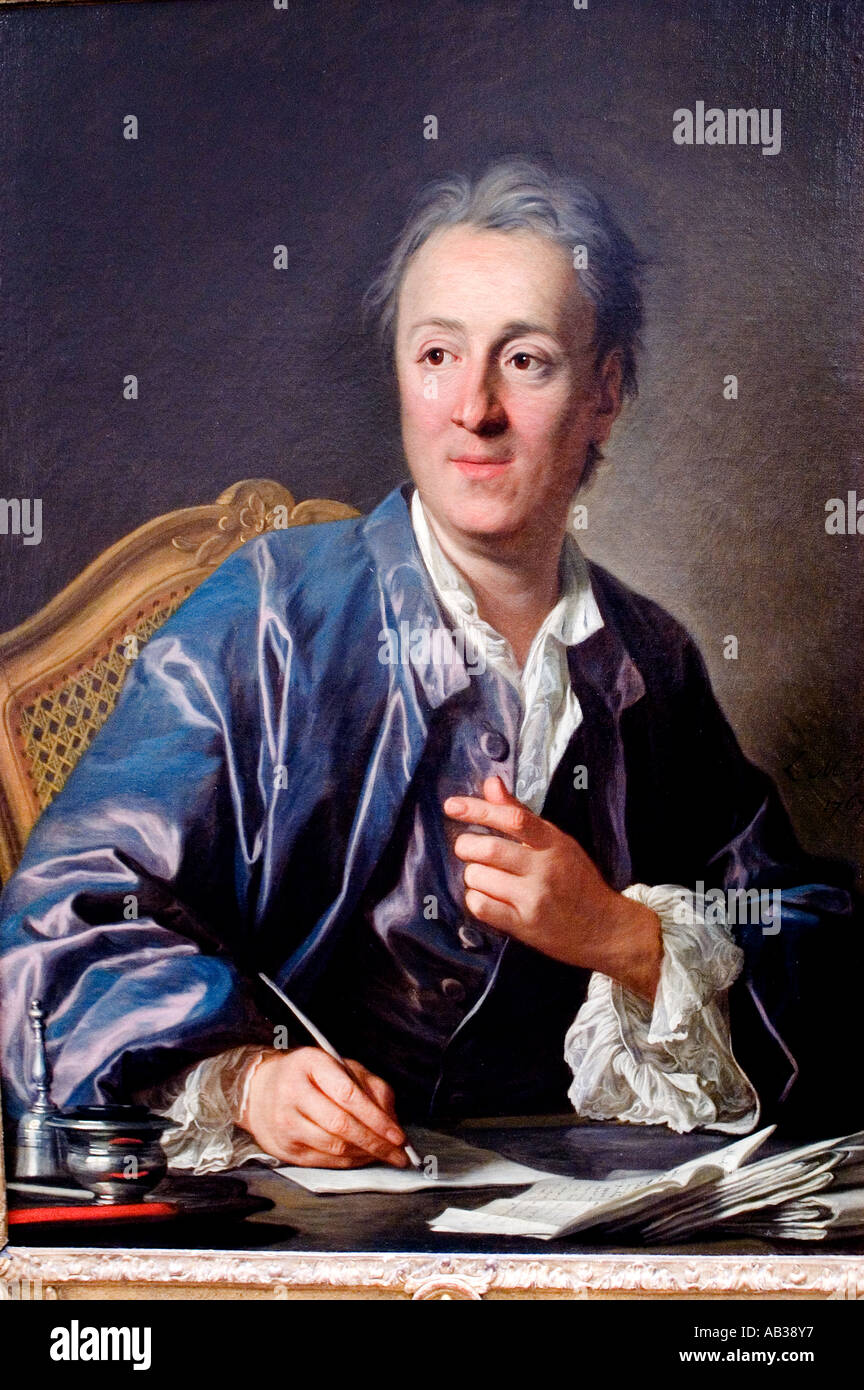 Louis Michel van Loo Denis Diderot 1767 Banque D'Images