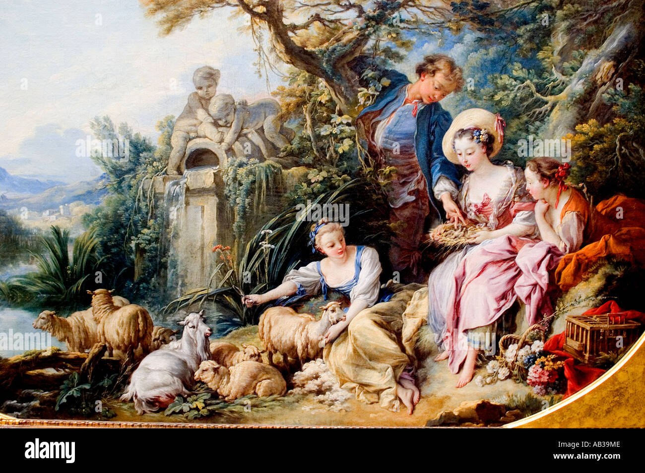François Boucher 1740 les présente du berger ou Le Nid Banque D'Images