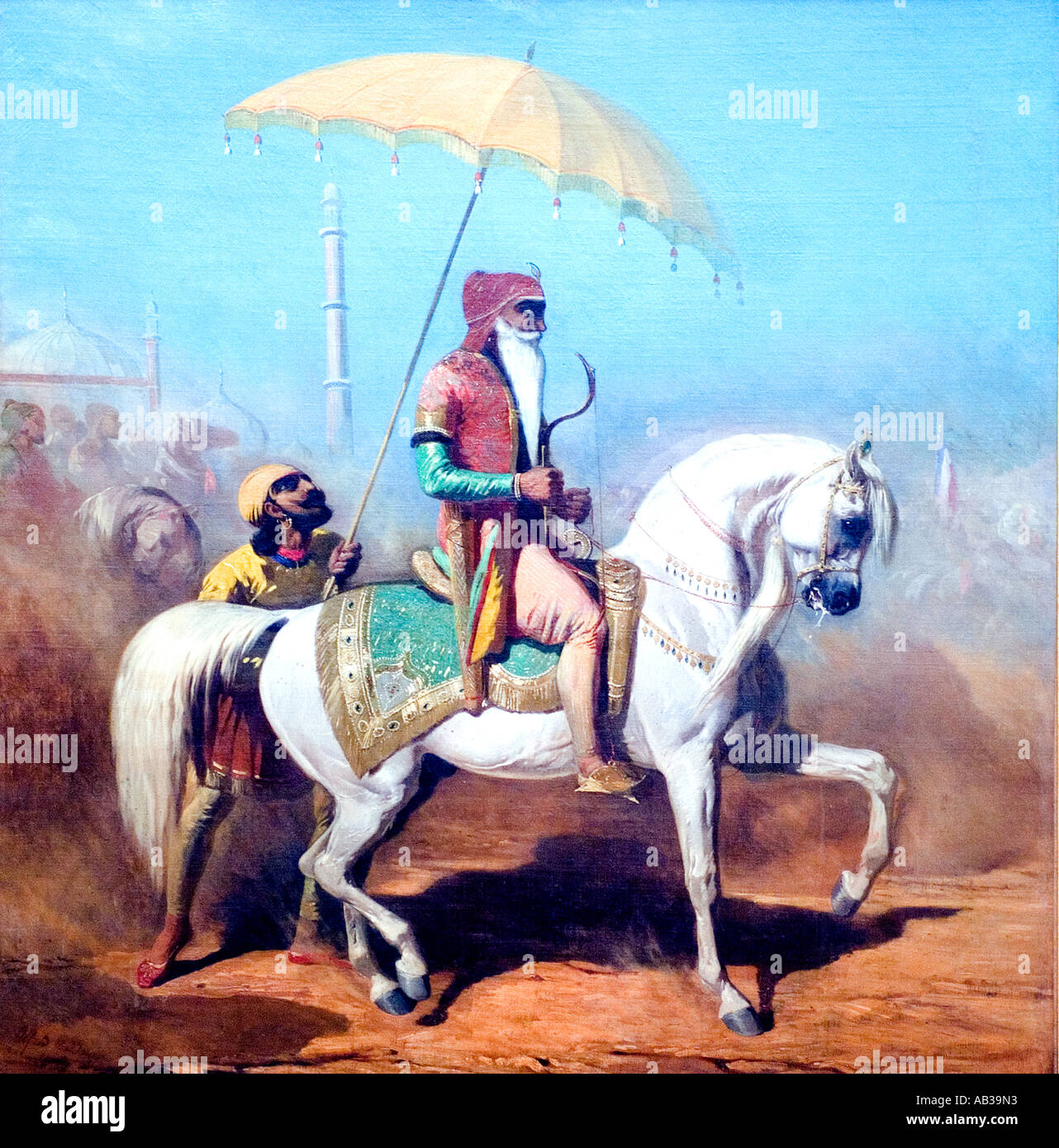 Alfred de Dreux Randjit Sing Baadour 17801839 Le Roi de Lahore chanter Bahadoer Banque D'Images