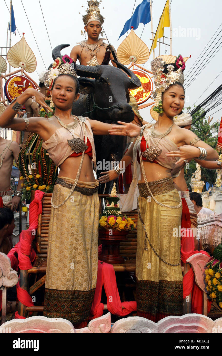 Du défilé de la fête du Nouvel An Thaï (Songkran). Chang Mai Banque D'Images