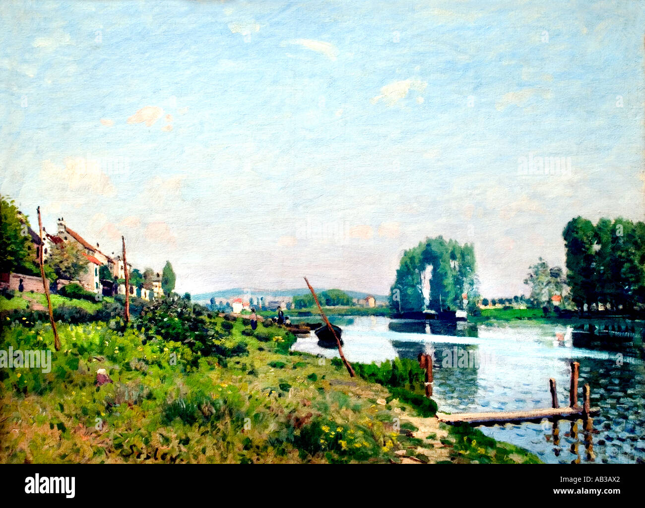 Île Saint Denis 1872 Alfred Sisley 1839 - 1899 impressionnistes français / anglais Banque D'Images