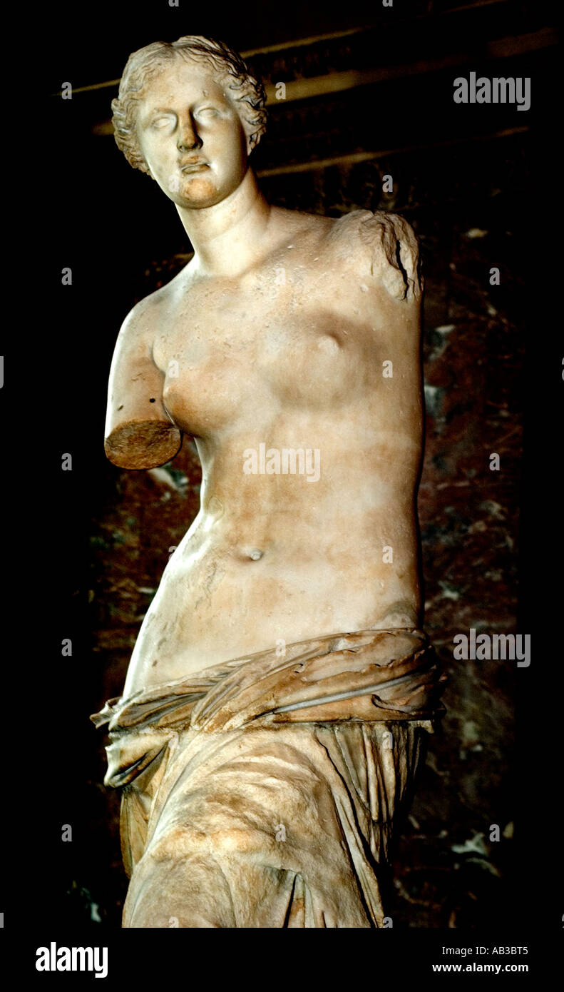 Vénus de Milo Aphrodite grecque 130 BC de Milos, déesse grecque de l'amour et de la beauté, Melos Island, Cyclades, Grèce ( hauteur - 202 cm) Banque D'Images