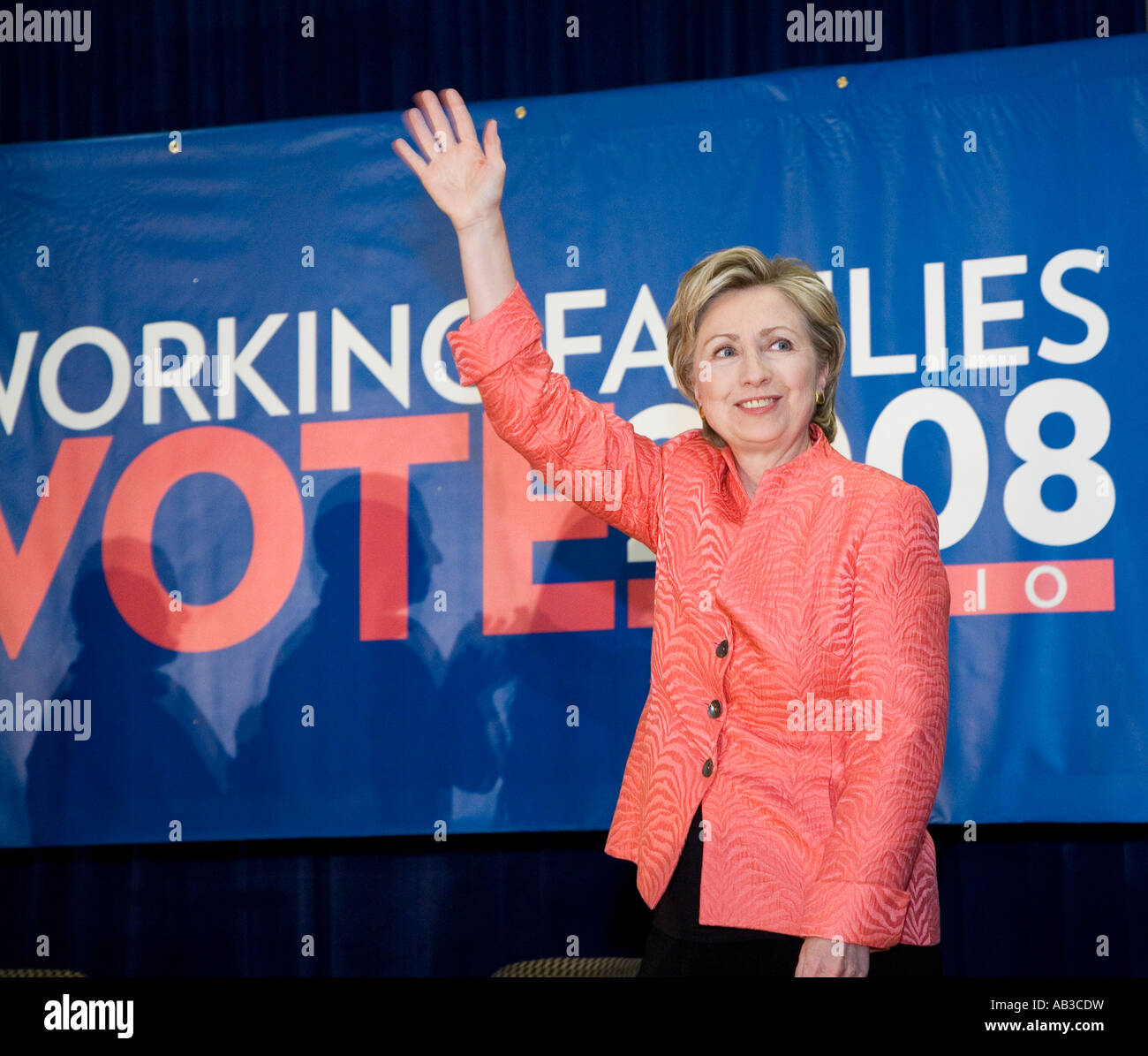 Hillary Clinton a fait campagne pour le président Banque D'Images