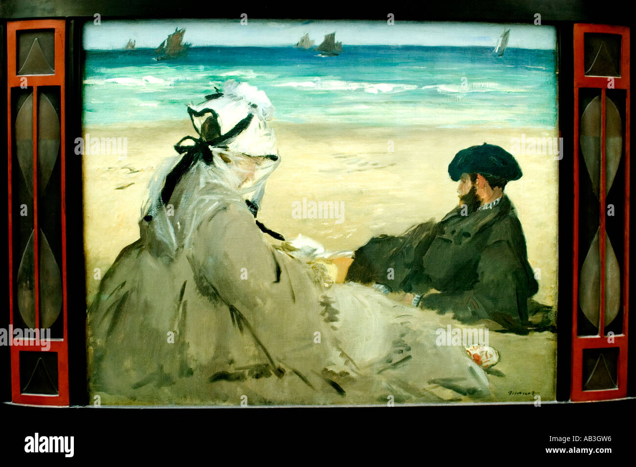 À la plage. 1873 Édouard Manet 1832 - 1883 France Banque D'Images