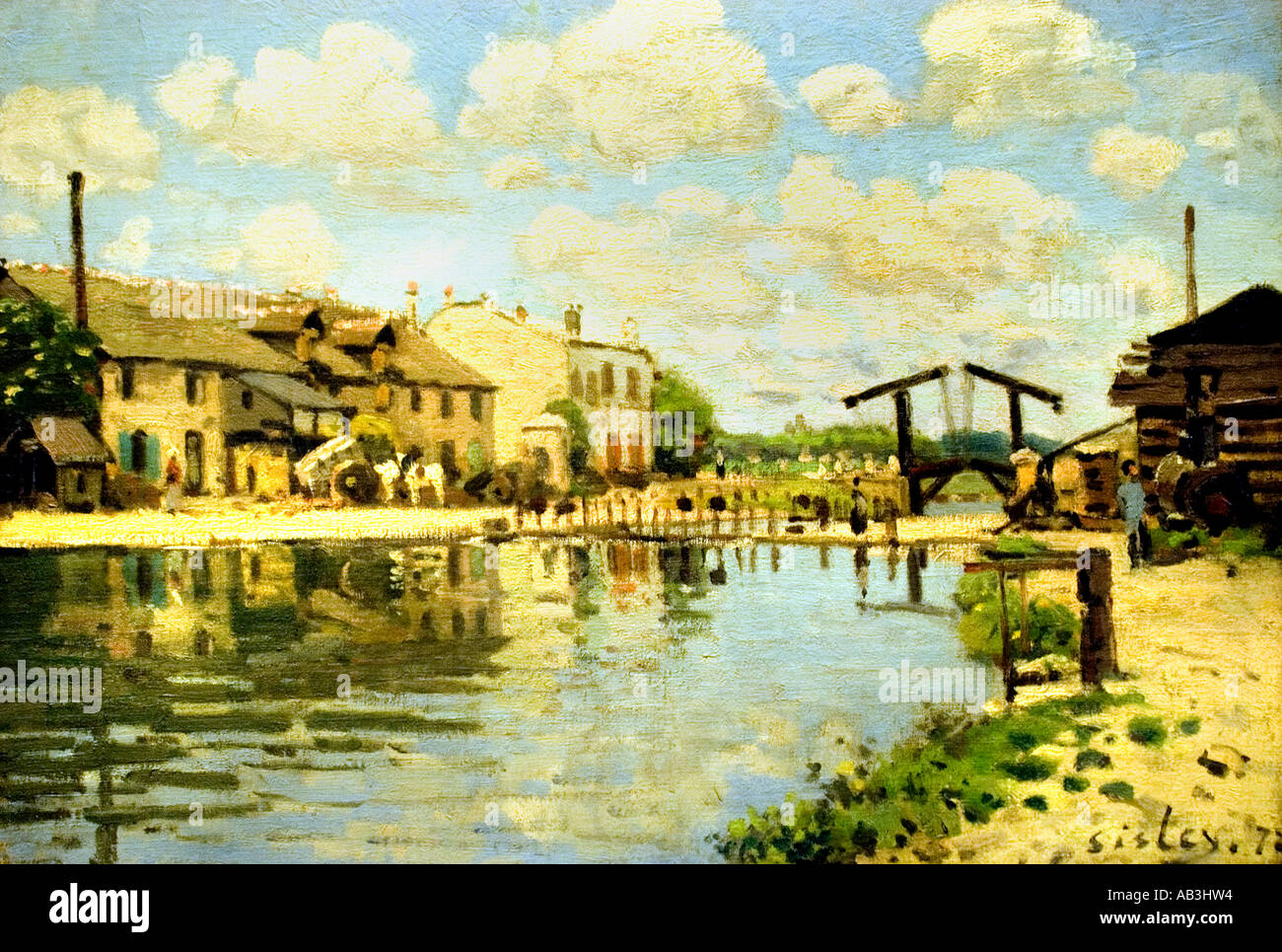 1872 Le canal Saint Martin Paris 1872 Alfred Sisley 1839 - 1899 impressionnistes français / anglais Banque D'Images