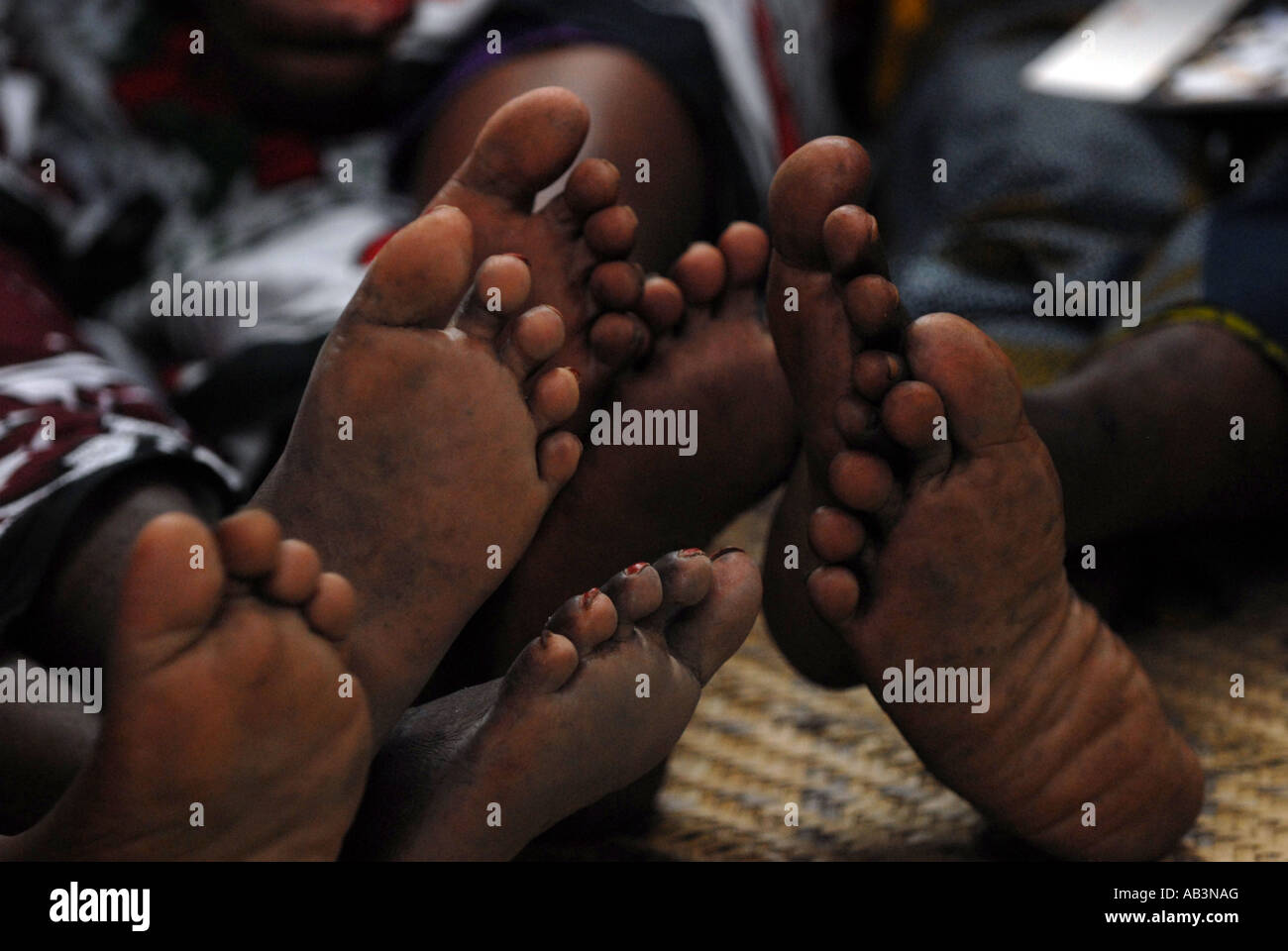 La plante des pieds. Banque D'Images