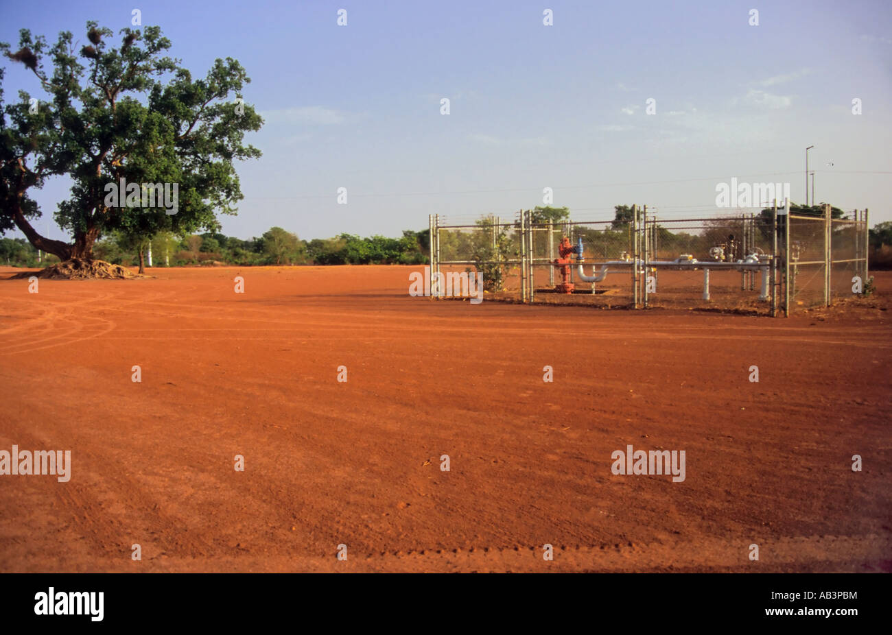 Près de puits de pétrole de Doba au sud du Tchad et Kome Banque D'Images