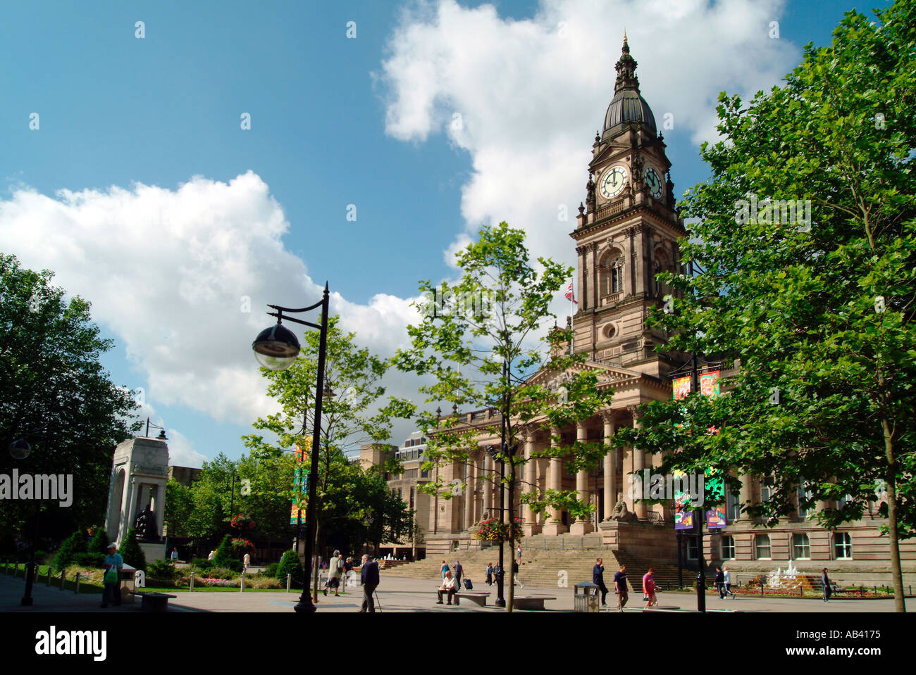 La place de l'Hôtel de Ville de Bolton England UK Banque D'Images