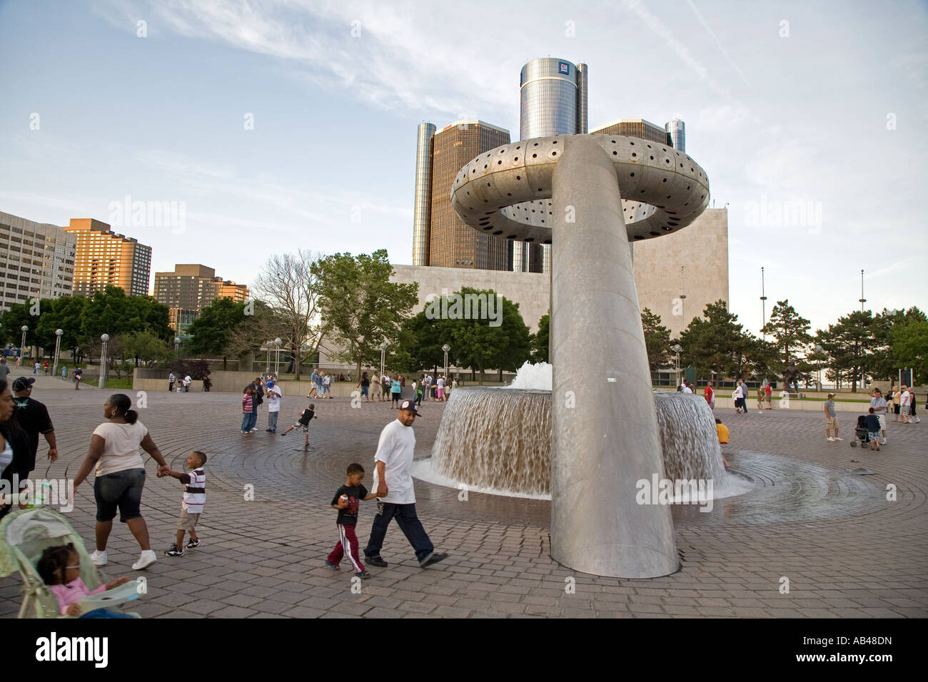 Hart Plaza à Detroit Banque D'Images