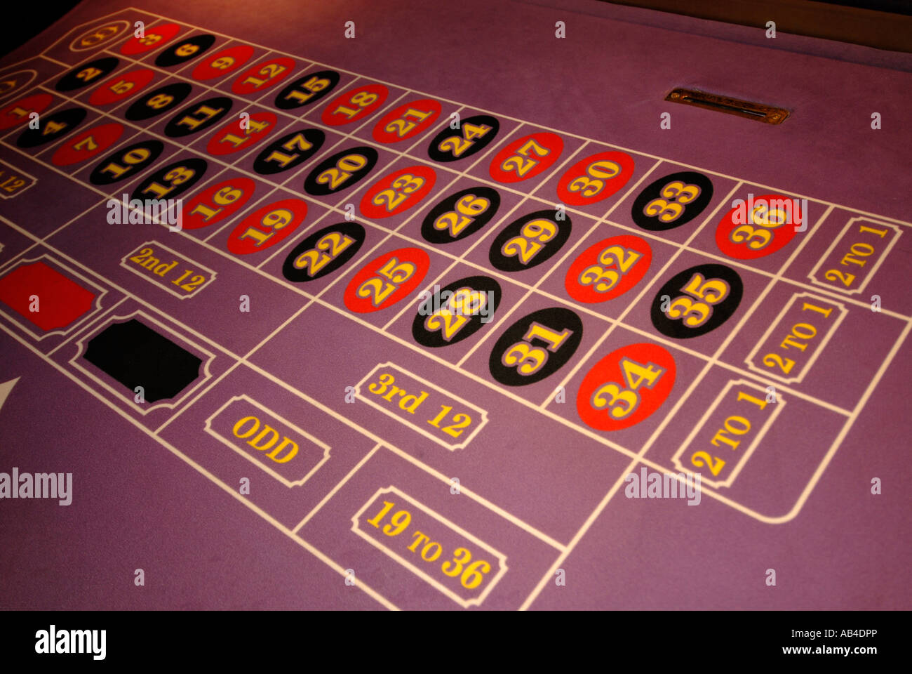 table de roulette Banque D'Images