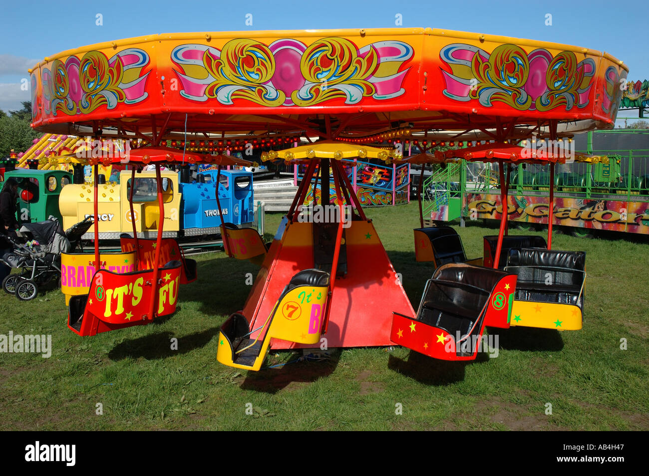 Fairground carousel, UK Banque D'Images