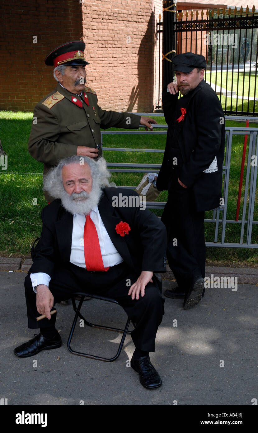 Lénine, Staline, Marx des imposteurs à Moscou Banque D'Images