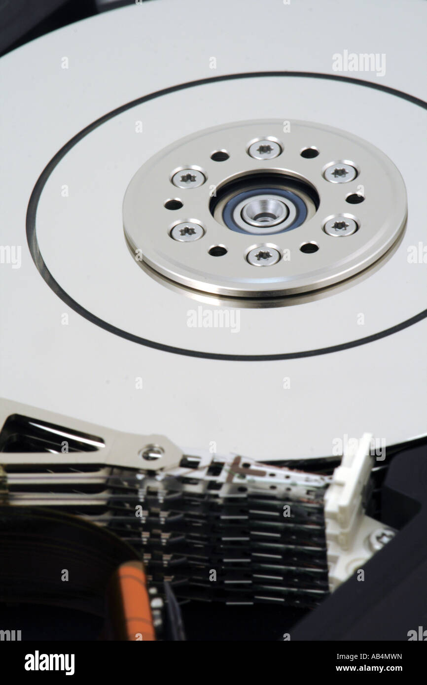 Les détails internes de l'ordinateur à disque dur (HDD). Banque D'Images