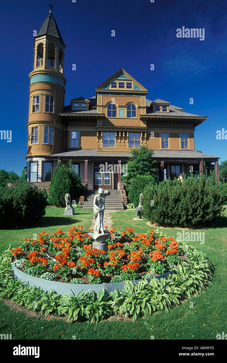 Victorien classique Accueil connaître comme le Fairlawn Mansion Museum situé dans la chambre sur le lac Supérieur Wisconsin WI Banque D'Images