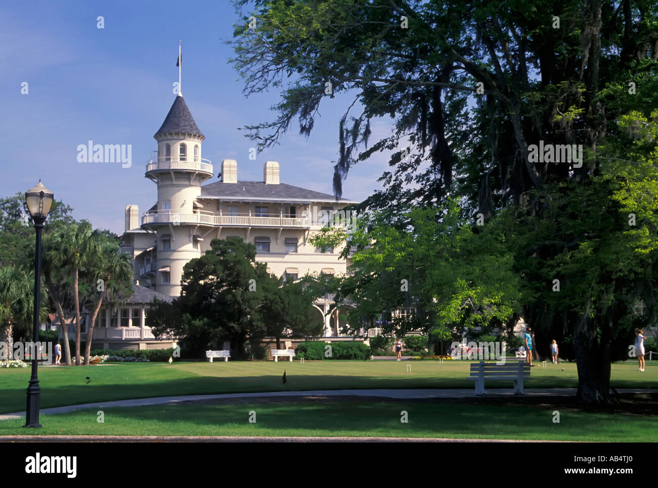 Ligne millionnaires sur Jekyll Island au large de Brunswick en Géorgie GA Banque D'Images