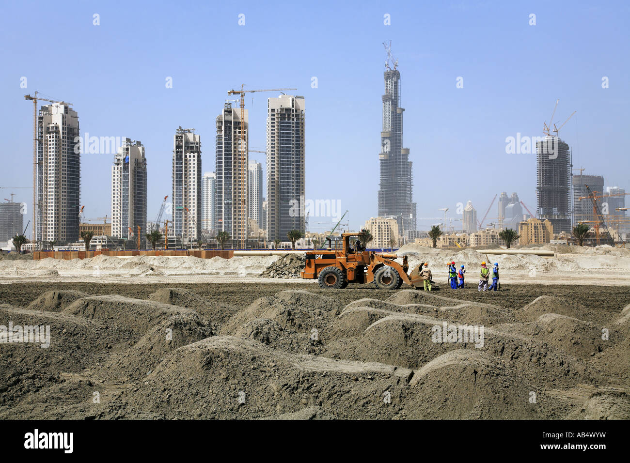 Bâtiments en construction à Dubaï Banque D'Images