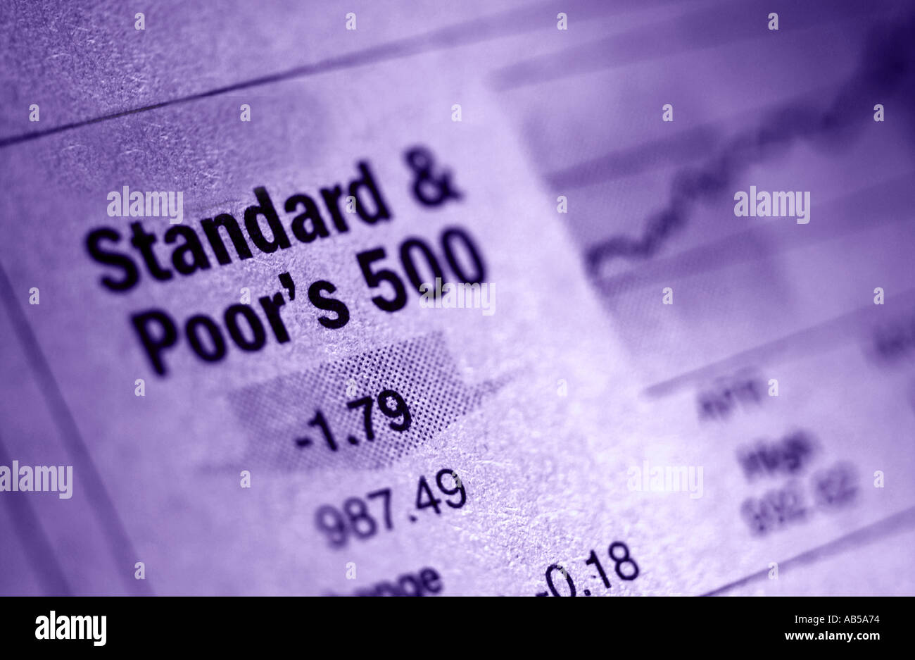 Couleur de l'image horizontale Standard and Poor S P s l'inscription dans le journal Banque D'Images