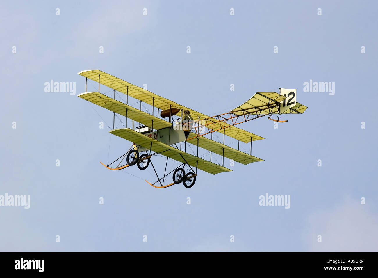 Une vieille machine volante edwardian l'Avro Triplane Banque D'Images