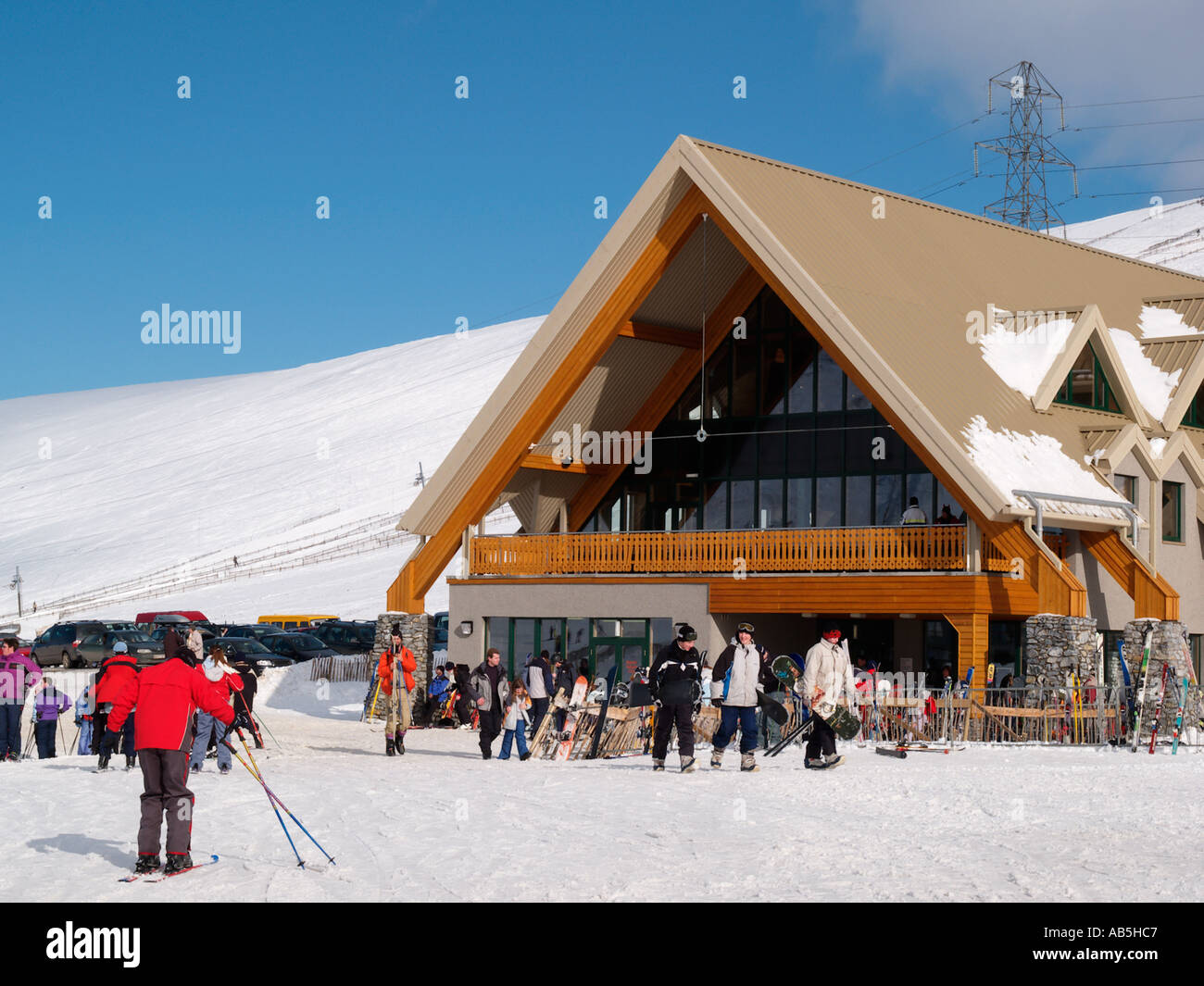 LECHT SKI CENTRE bâtiment dans le Grampian mountains Tomintoul Moray Ecosse UK Banque D'Images