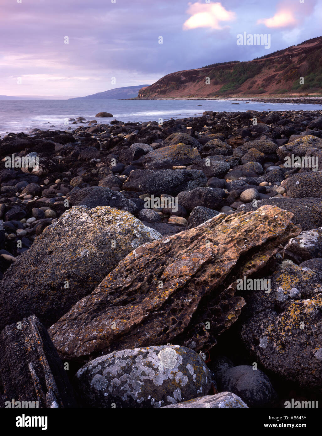 Vue vers la Grotte, Rois, Drumadoon Blackwaterfoot, Arran Banque D'Images