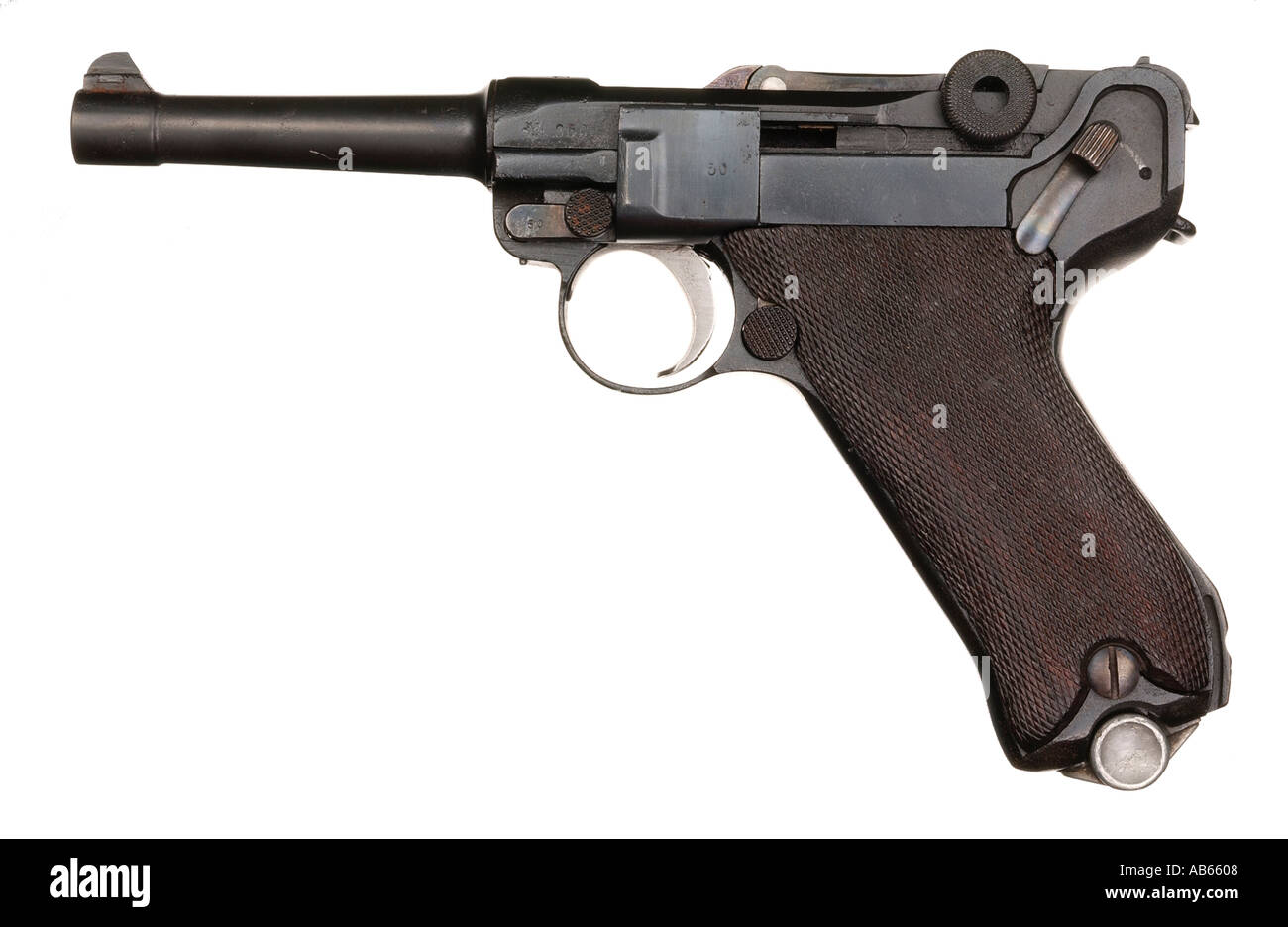 Pistolet Luger canon allemand seconde guerre mondiale Banque D'Images