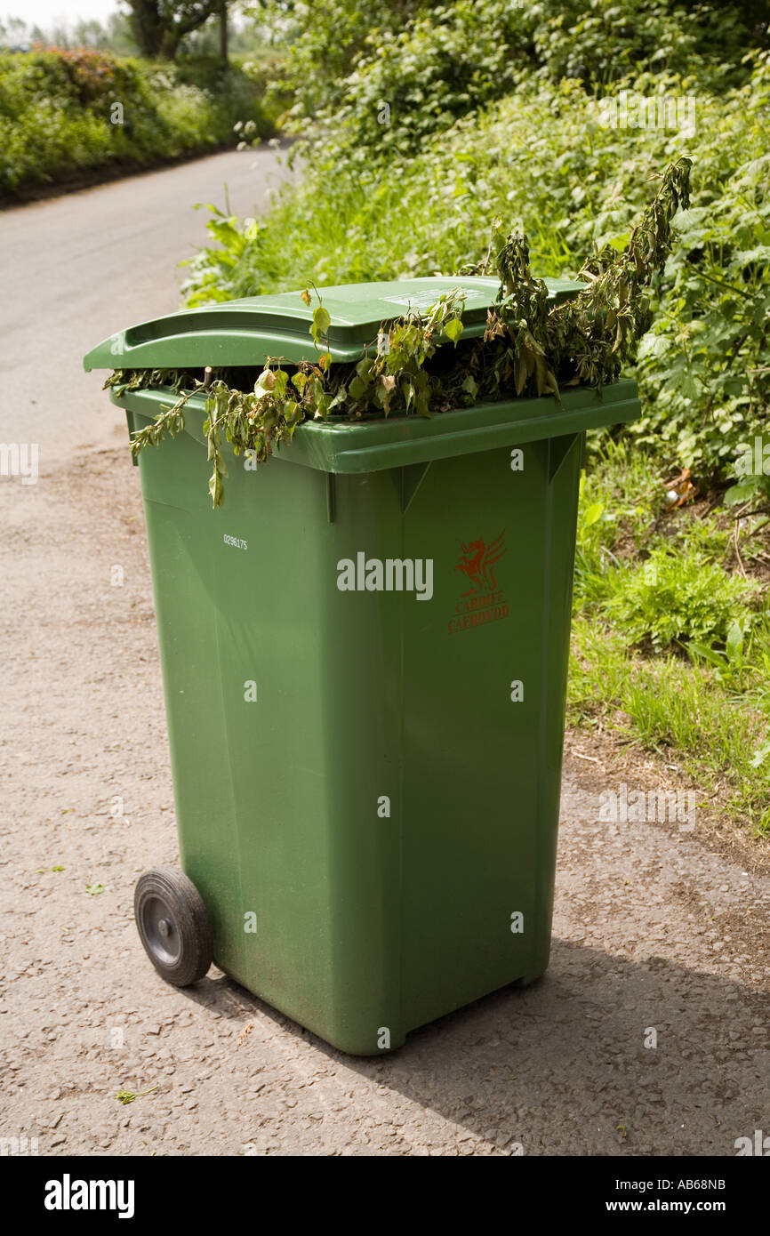 Système d'élimination des déchets verts pour le recyclage des déchets de  jardin à l'aide d'un bac en plastique rempli de plantes Galles UK Photo  Stock - Alamy