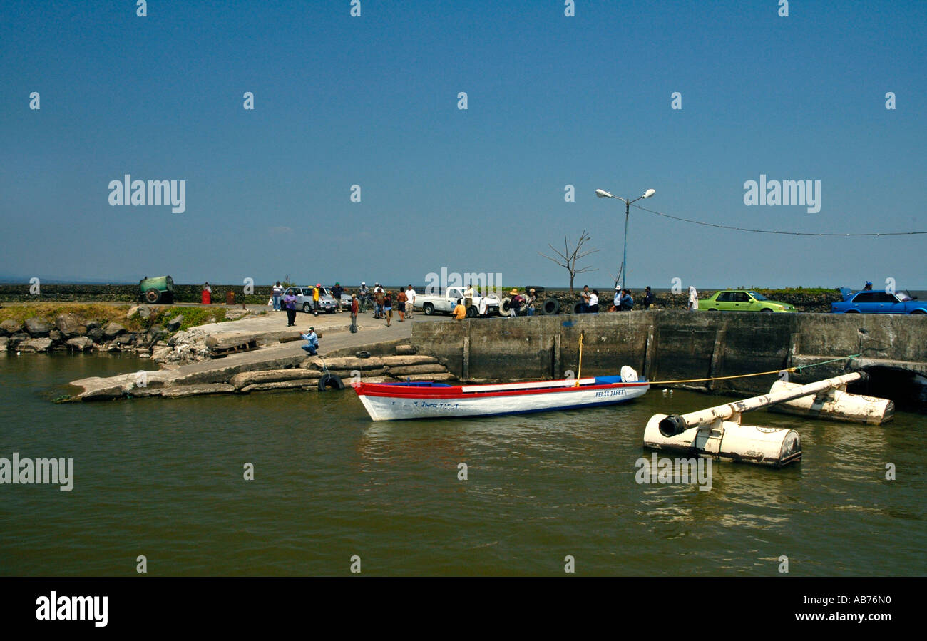 Port de San Jorge, le Lac Nicaragua, Nicaragua, Amérique Centrale Banque D'Images