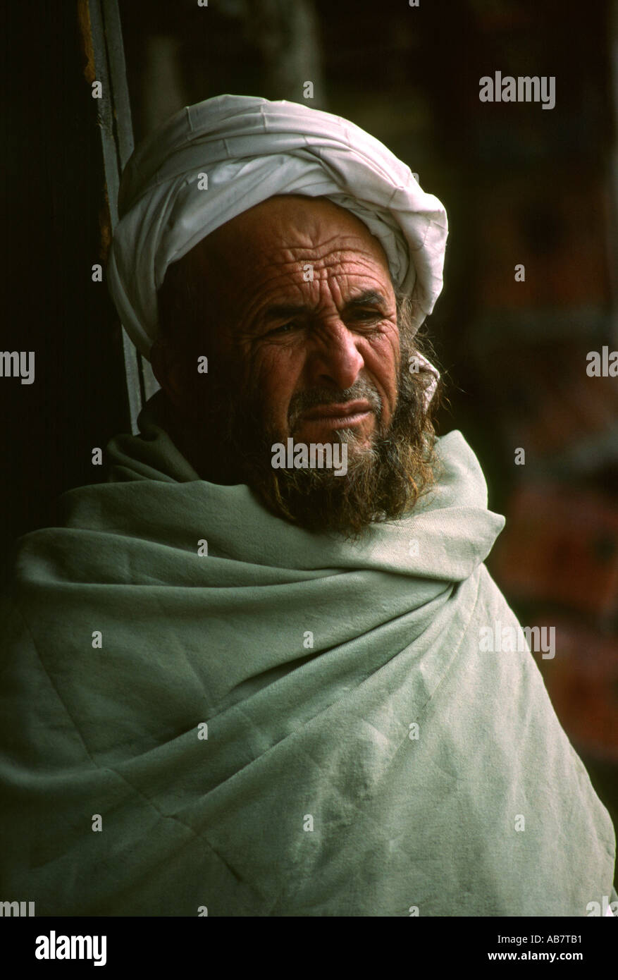 Quetta Pakistan Balouchistan baloutche vieux visage de l'Homme Banque D'Images