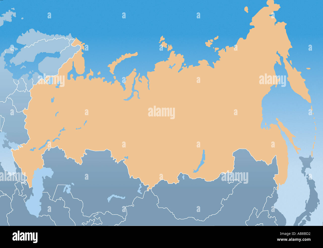 Carte de la Russie Banque D'Images