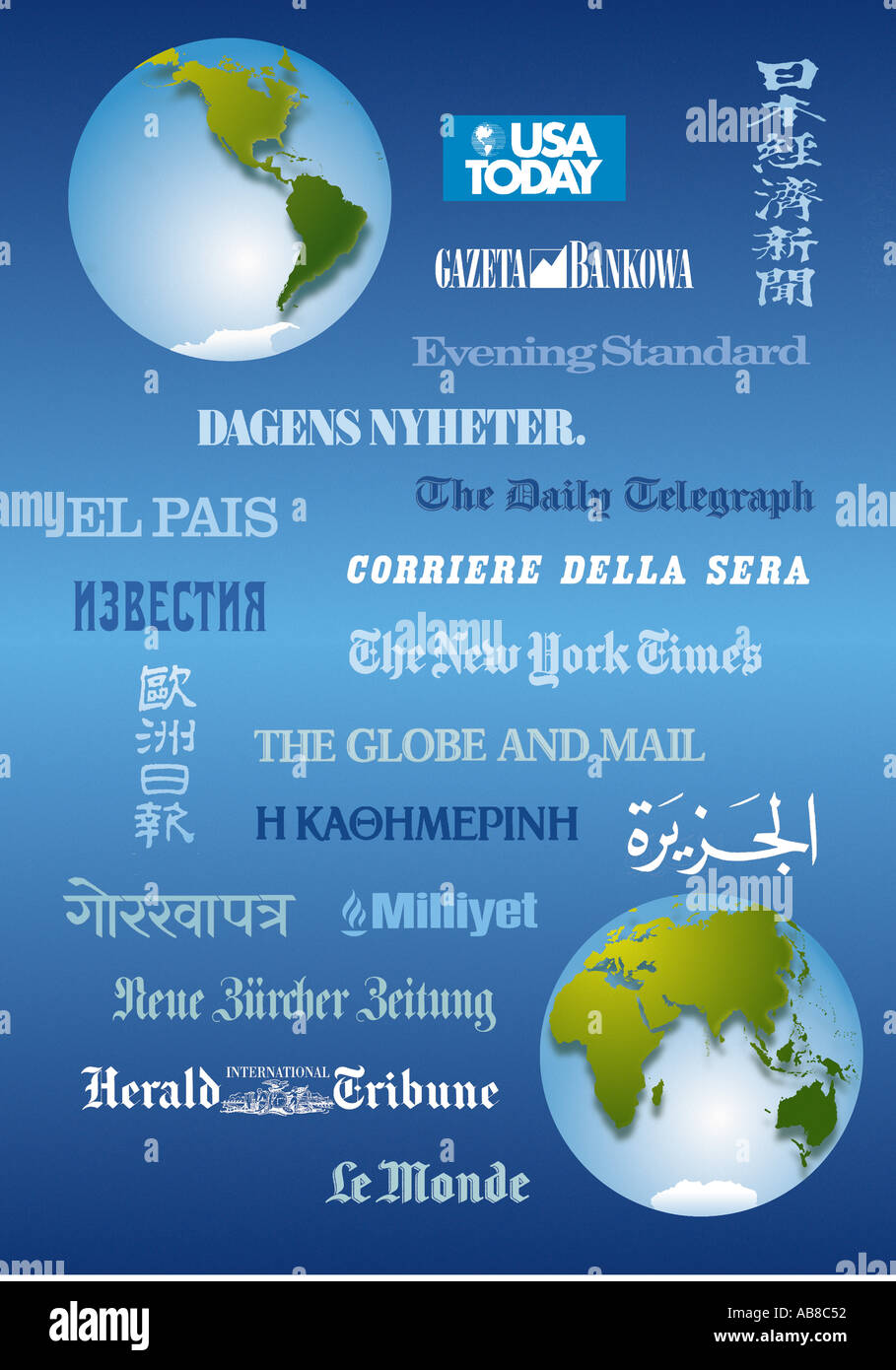 Presse mondiale Banque D'Images