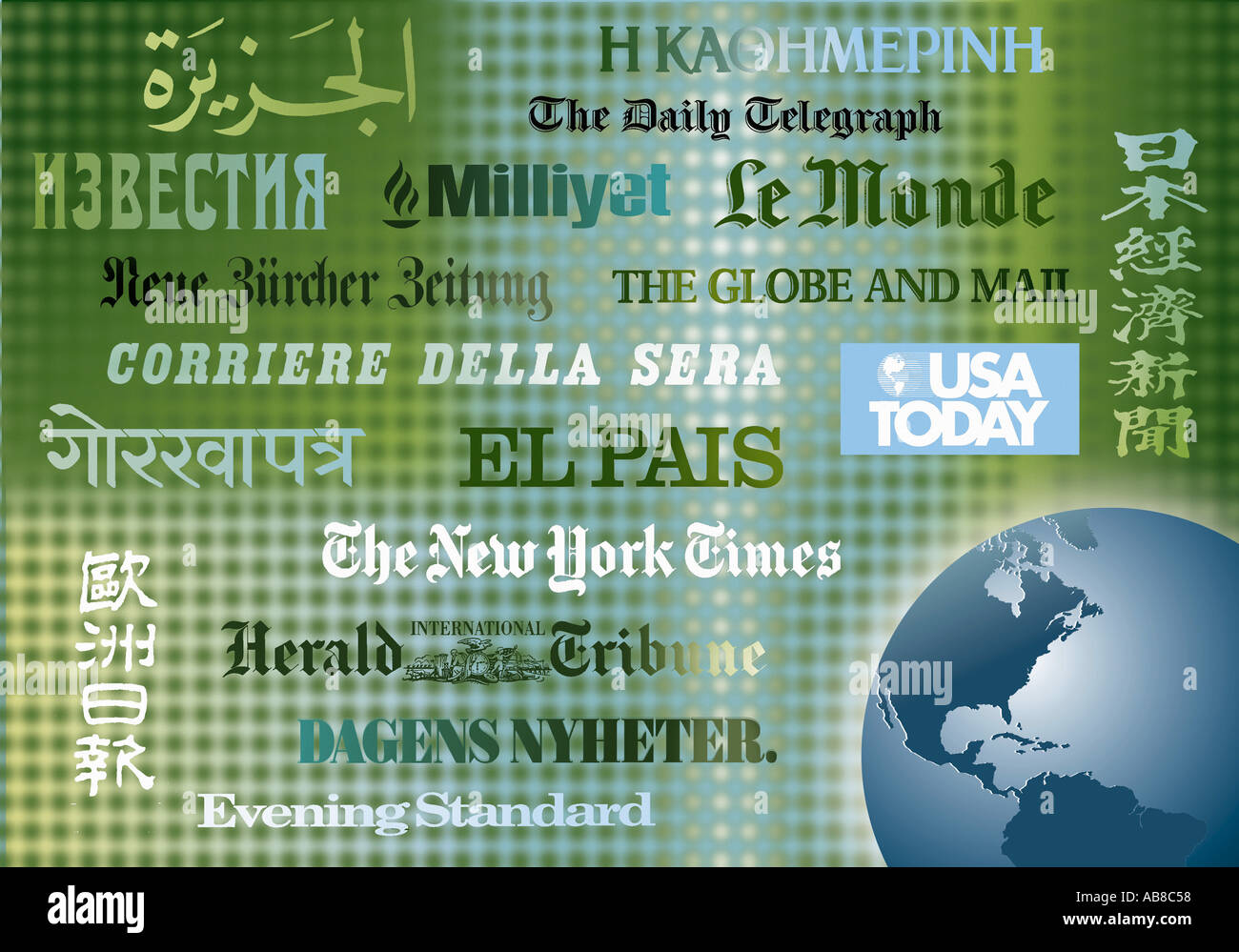 Presse mondiale Banque D'Images