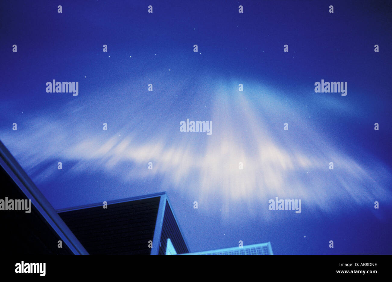 Northern Lights en lumière infrarouge, de la Norvège, Troms, Troms Banque D'Images