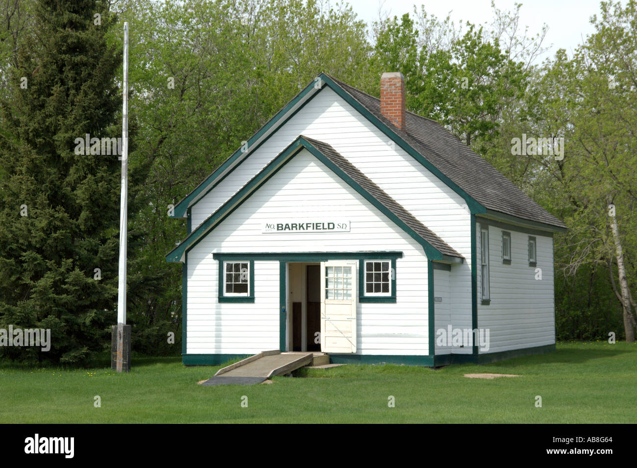 École à classe unique au Mennonite Heritage Village de Steinbach Manitoba Canada Banque D'Images