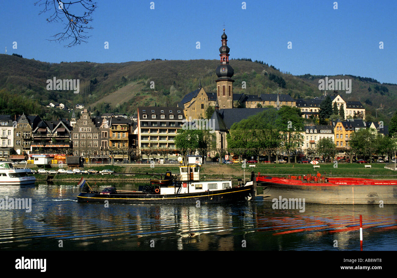 Moselle château Reichsburg Cochem 11e siècle Rheinland Pfalz Banque D'Images