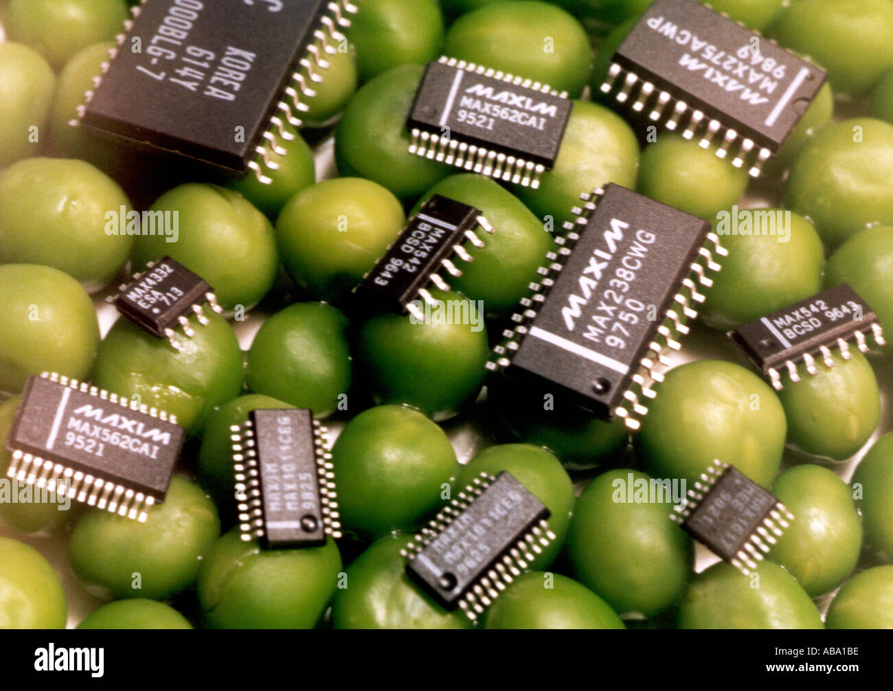 POIS ET CHIPS Banque D'Images