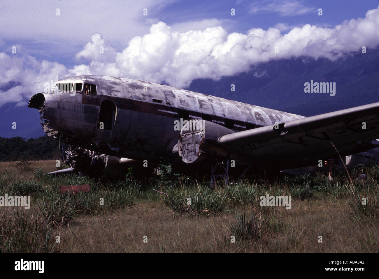 Le Venezuela un avion écrasé sur la Gran Sabana une relique de 1950 s gold mining Banque D'Images